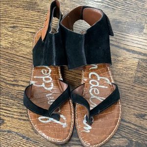 Sam Edelman black suede sandals